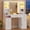 White, variant on White Vanity Desk with Touch Screen Lighted Mirror, Large Makeup Vanity with Light Cabinets & Charging Station, Vanity Table with 6 Drawers, 5 Jewelry Hooks