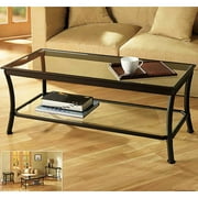 Mendocino Coffee Table, Metal & Glass