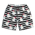 thumbnail image 3 of Uemuo Cute Chicken Pattern Men's Swim Trunks Hawaiian Beach Bathing Suit Swimsuits Beach Quick-Dry Shorts with Pockets-Medium, 3 of 9