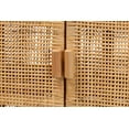 thumbnail image 7 of Baxton Studio Vivan Modern Bohemian Natural Brown Rattan and Mahogany Wood 3-Shelf Storage Cabinet, 7 of 7