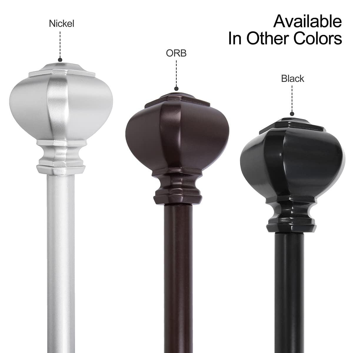 UTOPIA ALLEY Wall Mounted 3/4 Inch Curtain Rod - Curtain Rods For Windows 86 to 120 Inch, Adjustable Drapery Rods, Oil rubbed bronze Bedroom Curtain Rods, Tapestry Poles (Oil rubbed bronze 86"-120")