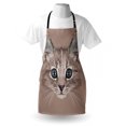 thumbnail image 3 of Animal Apron Portrait of Domestic Cat Cute Face Baby Kitten Pet Whiskers Fluffy Feline, Unisex Kitchen Bib Apron with Adjustable Neck for Cooking Baking Gardening, Umber Brown Bluegrey, by Ambesonne, 3 of 3