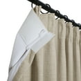thumbnail image 4 of TWOPAGES 52 W X 84 L Inch Curtain Pinch Pleated Hanging Style Drapery Room Darkening Solid Linen Drapery for Bedroom, 1 Panel, Grey Beige, 4 of 6