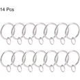 thumbnail image 2 of Curtain Ring Metal 32mm Inner Dia Drapery Ring for Curtain Rods Silver Tone 14 Pcs, 2 of 3