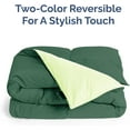 thumbnail image 7 of CGK Linens Premium Reversible Down Alternative Comforter - Queen Size All-Season Fluffy & Cozy Duvet Insert, Emerald/Light Sage Green, 7 of 7