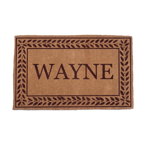 CocoMatsNMore Personalized Brown Leafy Vines Doormats 18" x 30"