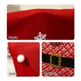 thumbnail image 4 of Moyic Cubierta trasera de silla navideña, decoración de asiento de de comedor, funda de tela no tejida de lino de Papá Noel, fiesta de cocina, Kits de decoración para fiestas Tipo 2 Moyic HA009193-02, 4 of 6