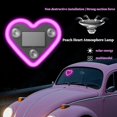 thumbnail image 2 of Solar Powered Wireless LED Heart Car Light, C-Pillar & Triangle Window Ambient Neon - IP65 Waterproof for Car Interiors Decor, Easy Non-Destructive Installation, Romantic Gift, 2 of 8