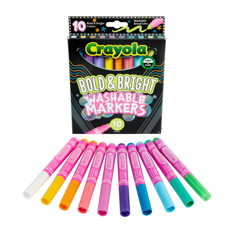 Crayola 20 Super Tips Watercolor Markers Set Children's Non-toxic Washable  Brush Kindergarten Primary School Students Pen - AliExpress
