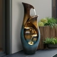thumbnail image 2 of Modern Vase Fountain - 31.4in H Large Freestanding Water Fountain with LED Lights for Home and Garden Decor, 2 of 12