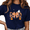 1-Blue, variant on I Put the BOO in Boujee Web Pumpkin Casual Tee for Women Crew Neck Short Sleeve