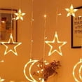 thumbnail image 1 of Luces de cadena de cortina Jadeshay LED estrella y luna, 1 of 5