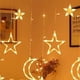 thumbnail image 3 of Luces decorativas de cortina de cadena de estrellas, cortina de luna de estrella, luces de cortina de ventana, luz LED de cortina de estrella Ultra sensible, 3 of 5