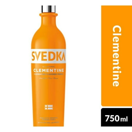 SVEDKA Clementine Orange Flavored Vodka, 750 ml Bottle, 35% ABV