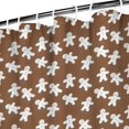 thumbnail image 3 of Brown Christmas Gingerbread Pattern Shower Curtain 84"x72" ,Bathroom Decorative Shower Curtains Set with 12 Hooks,Modern Waterproof Washable Shower Curtain, 3 of 6