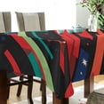 thumbnail image 5 of Yayeee Tablecloths 60" x 120" Rectangle Wrinkle Resistant Party Table Cover, Blue Abstract Lines, 5 of 8
