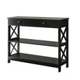 thumbnail image 2 of Convenience Concepts Oxford 1-Drawer Console Table, Black Wood finish, 2 of 5