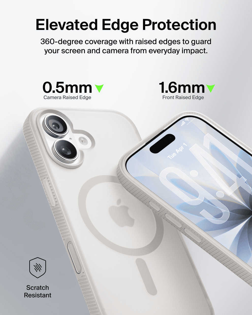 Belkin for iPhone 17 Case, Grip, MagSafe Compatible w/Anti-Scratch & Anti-Yellowing Coating, Touch Sensitive Camera Control - Military Grade, Anti-Slip, Magnetic, Shockproof, Protective
