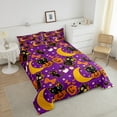 thumbnail image 4 of Erosebridal Kawaii Cat Kitten Bedding Sets Full with Comforter, Gothic Pumpkin Comforter Sets Full Size, Cartoon Halloween Reversible Down Comforter, Ultra Soft Room Decor, 3pcs, 4 of 8