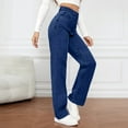 thumbnail image 7 of HKYNLAG Wide Leg Jeans Women Casual 2025 Plus Size Flare Bell Bottom Bootcut Stretchy Baggy High Wasted Y2K Denim Pants Dark Blue L, 7 of 7