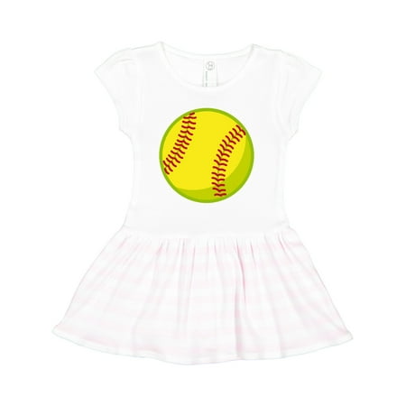 

Inktastic Personalized Softball Gift Toddler Girl Dress