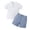 White, variant on Boy Outfits Set Pink Polo Shirt & Shorts Sets Lapel Collar Summer Outfits Outfit Boy 12-18 Months
