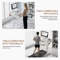 thumbnail image 6 of Edx Dual Desktop Height Adjustable Rolling Desk with Wheels, Treadmill Desk for Walking Pad, Mobile Computer Table with Cup Holder for Home Office Bedroom Living Room, White, 6 of 9