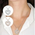 thumbnail image 1 of XWSHYW Anillos Collar de Corazón Regalo de Navidad Corazón Hueco Collar de Corazón Envuelto Joyería Diamante Collar de Latido Del Corazón Amistad, 1 of 6