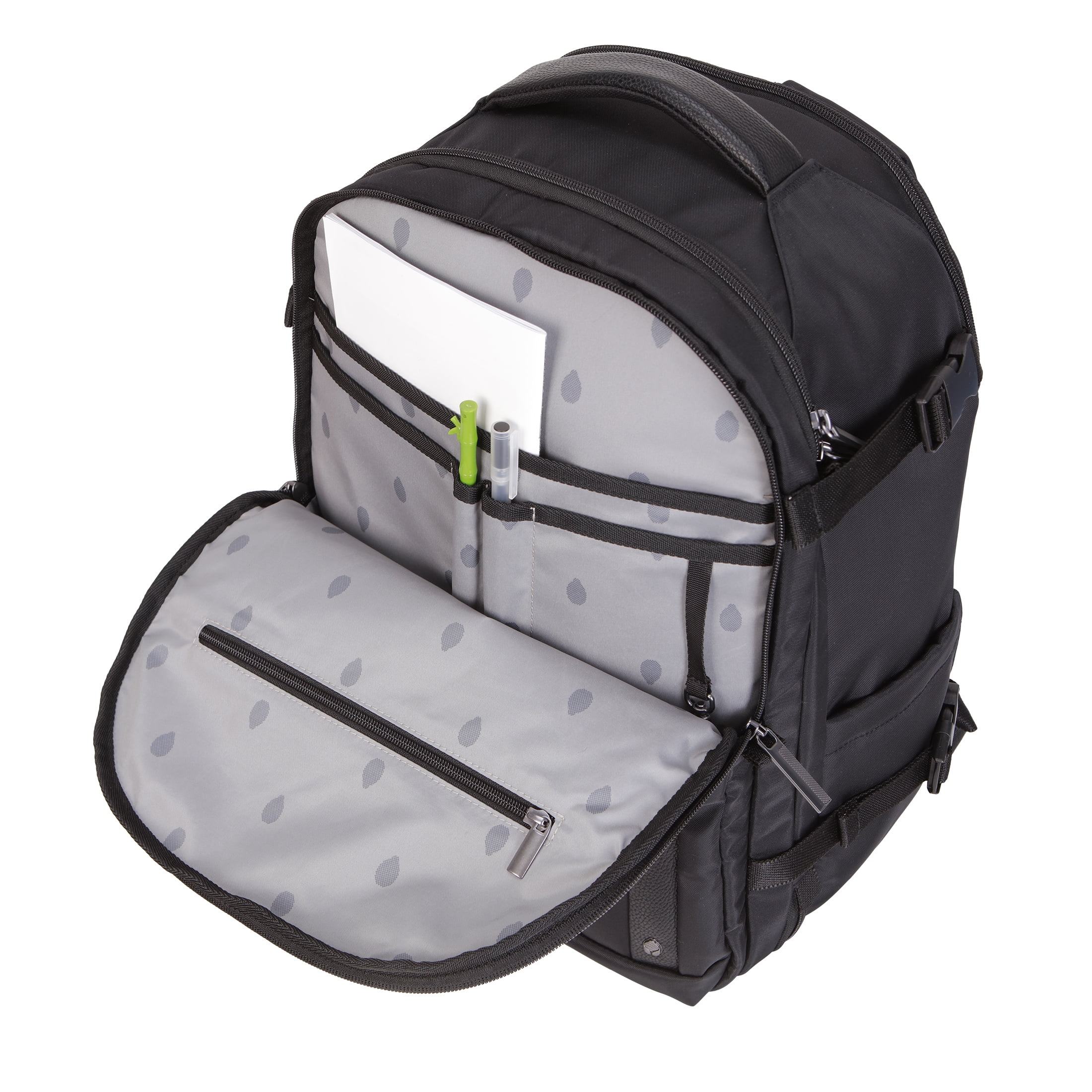 btL 18-inch Nylon Travel Backpack with 15-inch Laptop Sleeve, Black