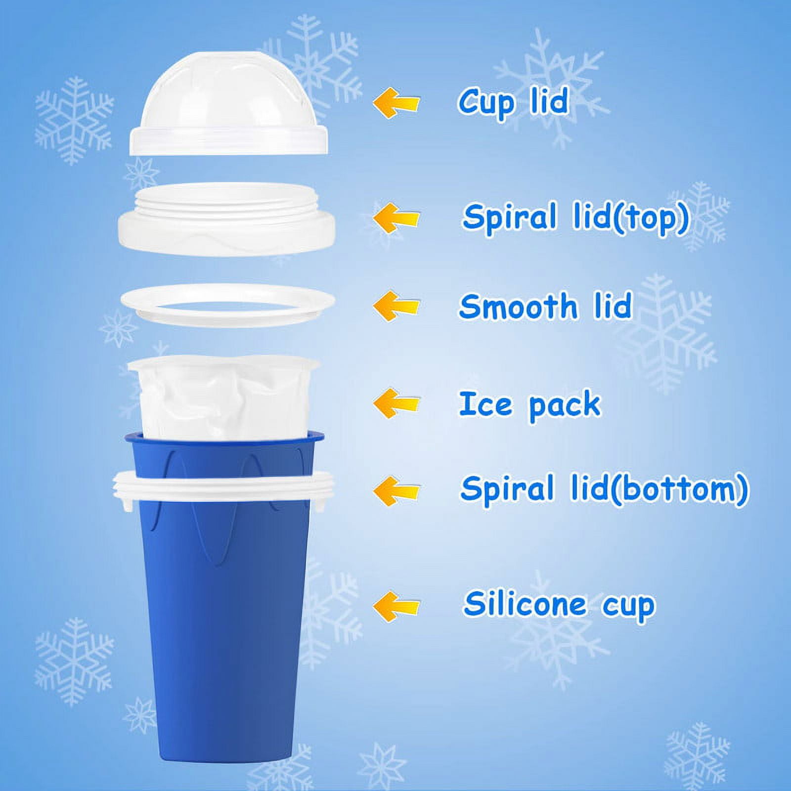 CHAOMIC [Upgrad-500ml] Slushie Cup, Slushy Cup 2 pack, Frozen Magic Slushy  Maker Cup, Slushy Cups With Lids And Straws, Protable Smoothie Mug Ice