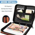 thumbnail image 5 of Zipper Binder with Shoulder Strap 2 inch 3 Ring Waterproof File Folder Organizer Bag 500 Sheet Magnificent Sunset Scene, 5 of 8