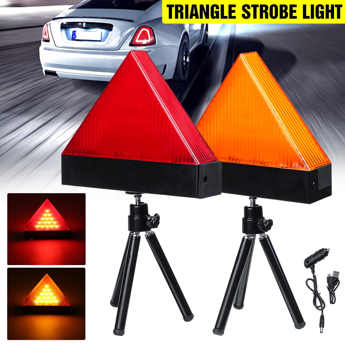 Universal Car Triangle Warning Strobe Light Warning Light Universal Car Triangle Warning Strobe Light Warning Light