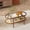 Brown, variant on Costway 2-Tier Coffee Table Tempered Glass Top with PE Rattan Shelf & Acacia Wood Frame Brown