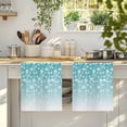 thumbnail image 4 of Weeping Flowers Kitchen Towels Set of 4, Teal Ombre Spring Floral Botanical Art Soft Microfiber Dish Towels, Absorbent Quick-Dry Washable Dishcloths for Kitchen Cleaning, Drying Dishes, 18x28 Inches, 4 of 9