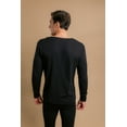 thumbnail image 4 of Men's Cottonique M17705 Latex Free Organic Cotton Thermal Shirt (Black 2XL), 4 of 5