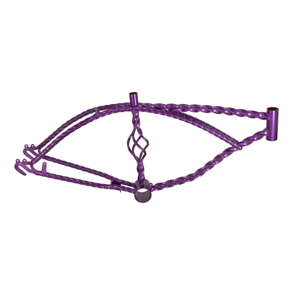 Bike 20 Cage Twisted Lowrider Frame Purple.