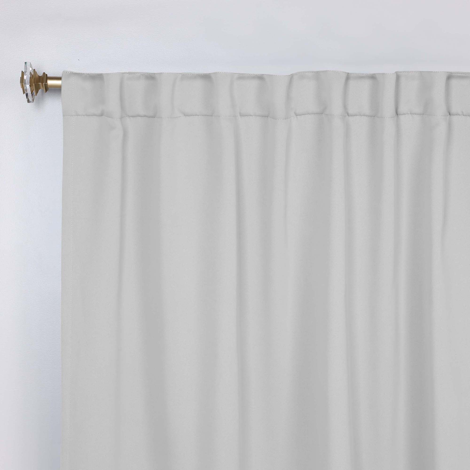 Superior Blackout Solid Light Filtering Back Tab Curtain Panel Set, 42" x 108", Marshmellow