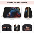thumbnail image 5 of Naloa Colorful Betta Fish Leather Makeup Bag for Purse Travel, Portable Small Cosmetic Organizer for Women and Girls, Make up Bag with Zipper, 5 of 8