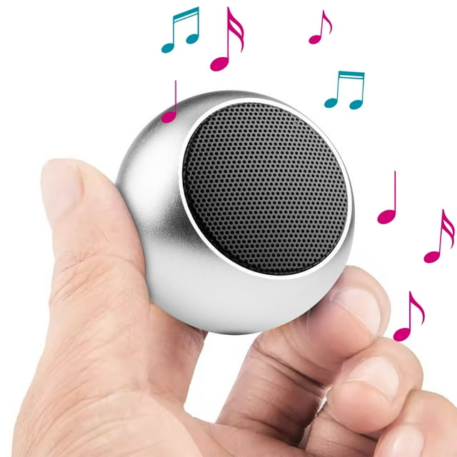 Altavoz inalámbrico Bluetooth retro portátil al aire libre para el hogar, pequeño regalo de acero portátil, altavoz inalámbrico Bluetooth vintage plata