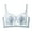 Blue, variant on Women's Lace Bra Front Closure Bras Plunge See Through Mini Mesh Backless Gathered Back Sheer Underwire (2XL, Black)