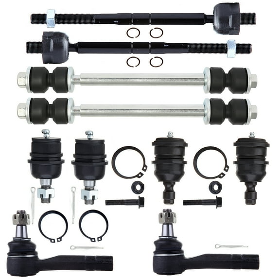AUTOMUTO Replacement Parts - Front Position - Inner And Outer Tie Rods Sway Bar End Link Lower Ball Joint Upper Ball Joint Fit For Ford Ranger For Mazda B2500 For Mazda B3000 For Mazda B4000