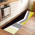 thumbnail image 3 of Black Yellow Lines Washable Runner Rugs 2'x6', Geometric Abstract Black Yellow Grey Texture Low Pile Throw Entryway Rug Non-Slip Sturdy Edge Binding Carpet for Indoor Bedside Entrance Bedside, 3 of 9