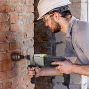 Master Mechanic 7.5 Amp 0.5” Hammer Drill w/ Soft Grip Handle & Metal Gauge