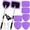 Purple, variant on 11pcs Windshield Cleaner Tool,Car Window Cleaning Wash Kit with 6 Reusable Microfiber Pads 2 Spray Bottles and Extendable Handles Auto Glass Wiper Kit,Pink