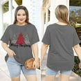 thumbnail image 4 of XCHQRTI Christmas Tree Shirt for Women Plus Size Tshirt Short Sleeve Graphic Top, 4 of 11