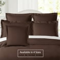 thumbnail image 6 of (3 pack) Nestl Pillow Sham Set of 2, Premium 1800 Series Double Brushed Bed Pillow Cases, Chocolate Brown, Euro 26" X 26", 6 of 6