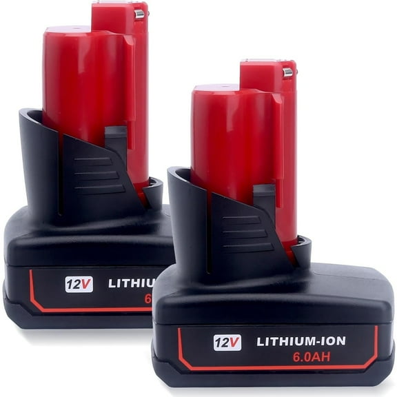 2Packs High Capacity 6.0 Ah 12V Lithium Battery Compatible with MK M-12 Cordless Tools - Fits Models 48-11-2460, 48-11-2450, 48-11-2440, 48-11-2412, 48-11-2402, 48-11-2420, 48-11-2411
