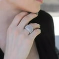 thumbnail image 3 of 2Ct Round Cut Lab Created Diamond Dome Women Wedding Ring 14K White Gold Plated, 3 of 4