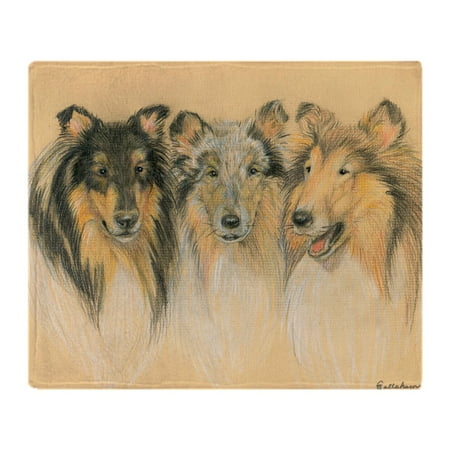 Collie Embroidered Fleece - CafePress - Collie Adults - Soft Fleece Throw Blanket, 50