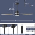 thumbnail image 2 of 52'' Reversible Ceiling Fan With Remote Control and Dimmable Led Light in Black/Wooden Wooden, 2 of 5